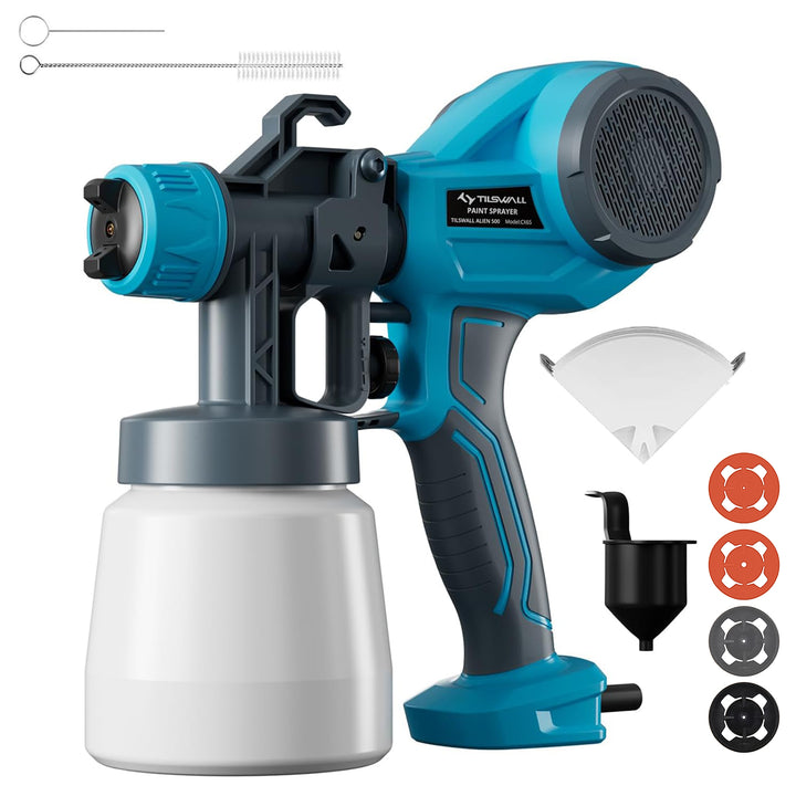 Tilswall Alien 500W Pistola de Pintura HVLP Pistola