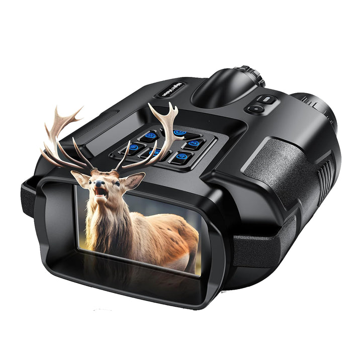 Prismáticos de visión nocturna 4K – Zoom 8× / IR de 2000 ft (610 m) / 5000 mAh, pantalla HD de 3″ – Gafas de visión nocturna