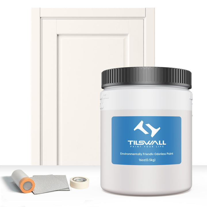 Tilswall Barniz Madera para Pulverizador de Pintura, Ecológico, No Requiere Dilución(Color marfil)