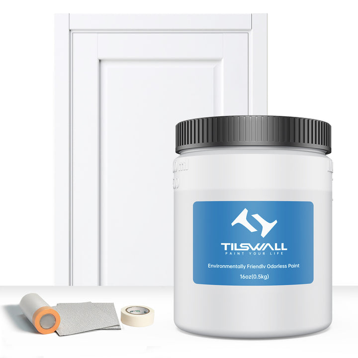 Tilswall Barniz Madera para Pulverizador de Pintura, Ecológico, No Requiere Dilución(Blanco)