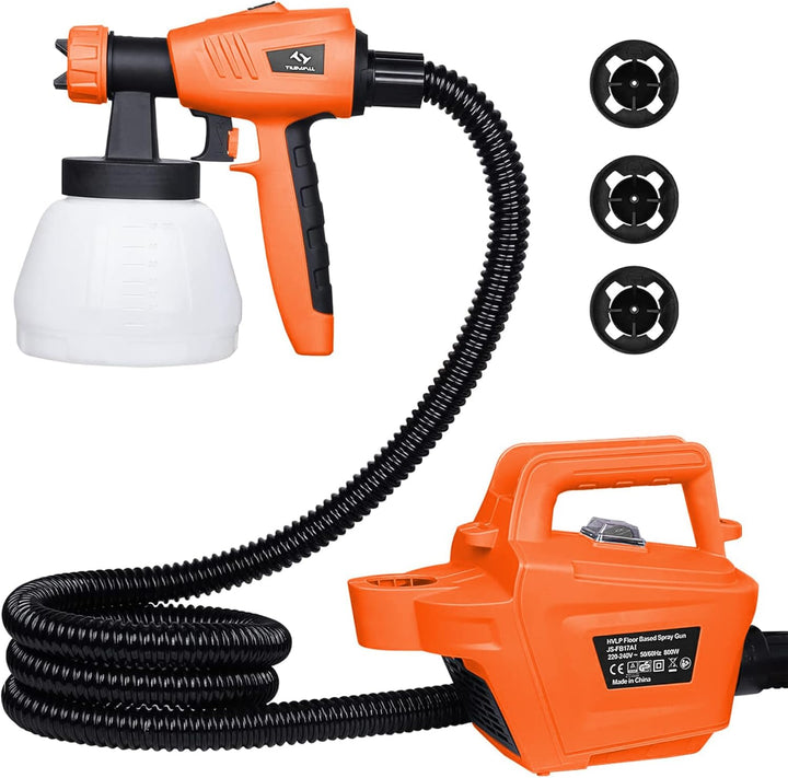 Tilswall Sistema de Pintura 800W, Pistola Eléctrica con Depósito de 1300 ml