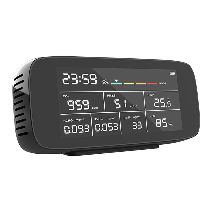 Tilswall Medidor de Calidad del Aire Interior 9 en 1 – Monitor para Hogar y Oficina