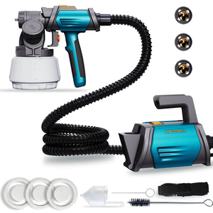 Tilswall Pulverizador de Pintura 800W HVLP con 1300 ml de Capacidad